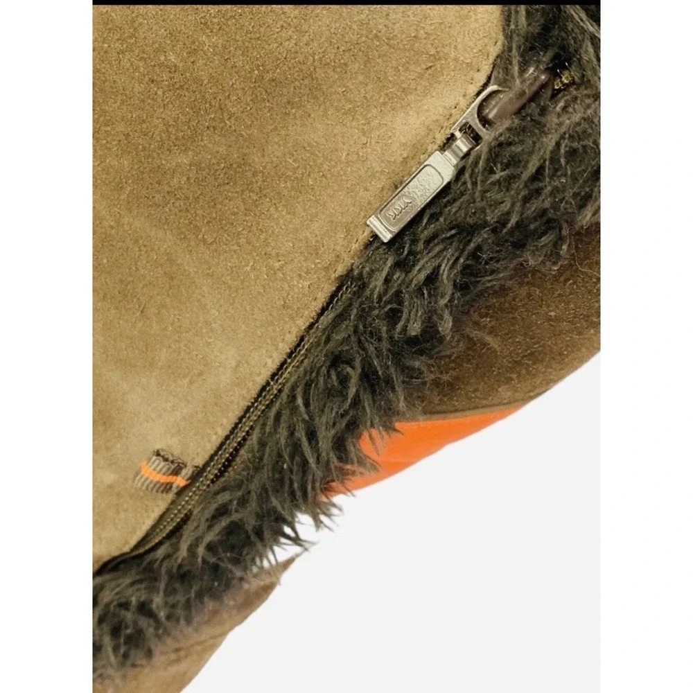 Nike Faux Fur Brown Winter Snow Boots Suede 7 women 311959-281 Swoosh‎ Stripes
